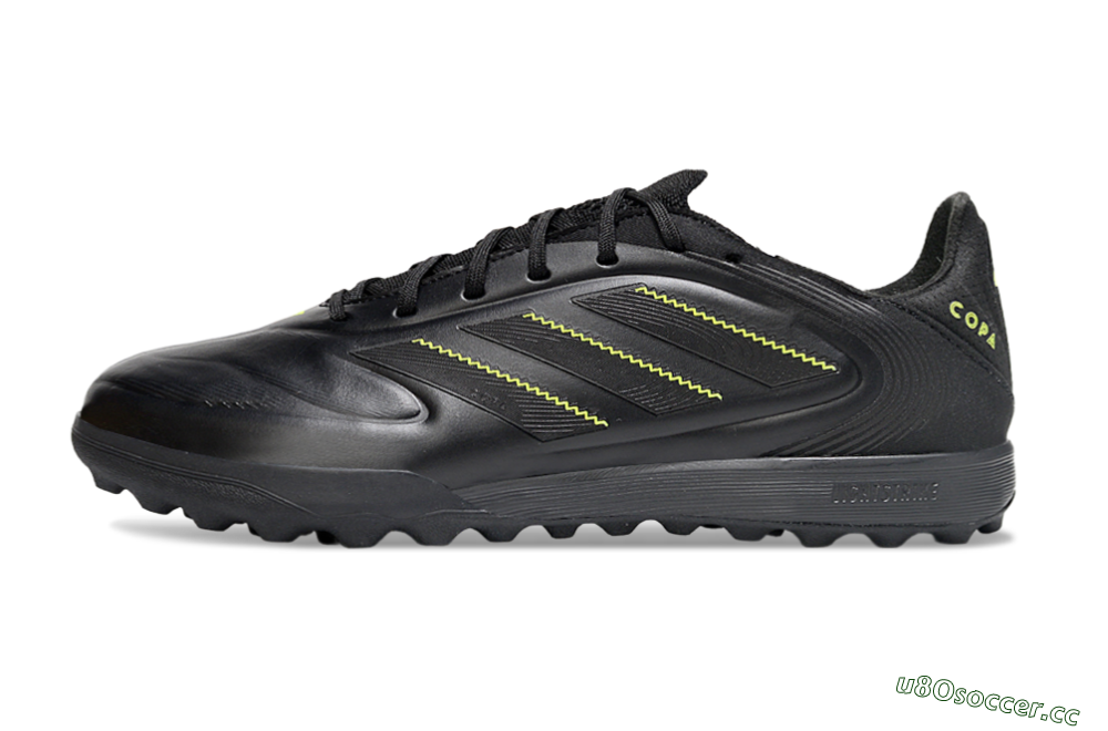 Men's Adidas Copa Pure 2 TF Artificial Turf Low-Tops Football Shoes - Black/Yellow 0