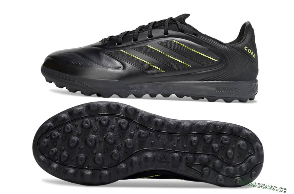 Men's Adidas Copa Pure 2 TF Artificial Turf Low-Tops Football Shoes - Black/Yellow 1