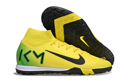 Unisex Nike Air Zoom Mercurial Superfly 10 Elite TF Artificial Turf High-Tops Football Shoes - Yellow/Black/Green