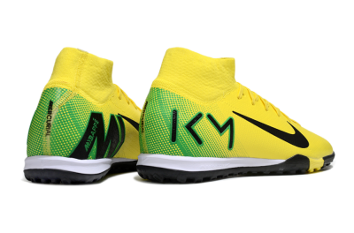 Unisex Nike Air Zoom Mercurial Superfly 10 Elite TF Artificial Turf High-Tops Football Shoes - Yellow/Black/Green