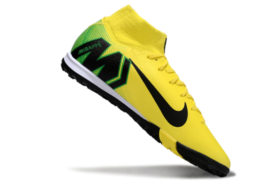 Unisex Nike Air Zoom Mercurial Superfly 10 Elite TF Artificial Turf High-Tops Football Shoes - Yellow/Black/Green