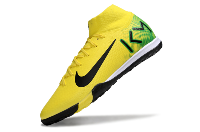 Unisex Nike Air Zoom Mercurial Superfly 10 Elite TF Artificial Turf High-Tops Football Shoes - Yellow/Black/Green