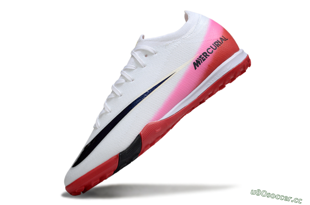 Unisex Nike Air Zoom Mercurial Vapor 16 Elite TF Artificial Turf Low-Tops Football Shoes - White/Black/Red 5