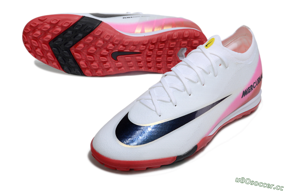 Unisex Nike Air Zoom Mercurial Vapor 16 Elite TF Artificial Turf Low-Tops Football Shoes - White/Black/Red 3
