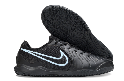 Men's Nike Tiempo Legend 10 Academy IC Indoor & Futsal Low-Tops Football Shoes - Black/Jade