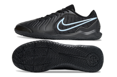 Men's Nike Tiempo Legend 10 Academy IC Indoor & Futsal Low-Tops Football Shoes - Black/Jade