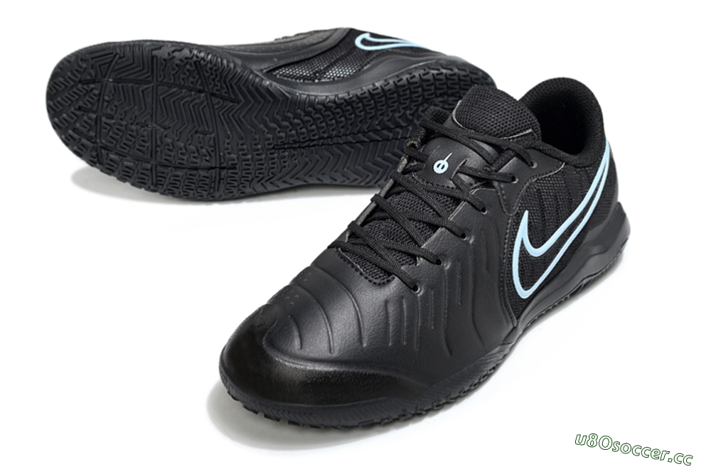Men's Nike Tiempo Legend 10 Academy IC Indoor & Futsal Low-Tops Football Shoes - Black/Jade 3