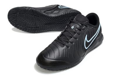 Men's Nike Tiempo Legend 10 Academy IC Indoor & Futsal Low-Tops Football Shoes - Black/Jade