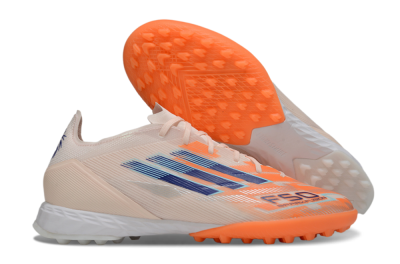 Unisex Adidas F50 Pro TF Artificial Turf Low-Tops Football Shoes - Pink/Orange/Blue