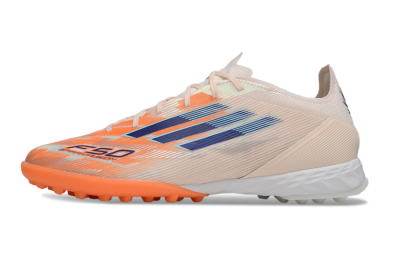 Unisex Adidas F50 Pro TF Artificial Turf Low-Tops Football Shoes - Pink/Orange/Blue