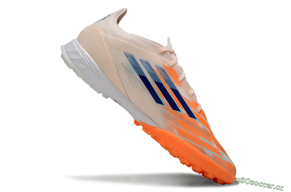 Unisex Adidas F50 Pro TF Artificial Turf Low-Tops Football Shoes - Pink/Orange/Blue 4