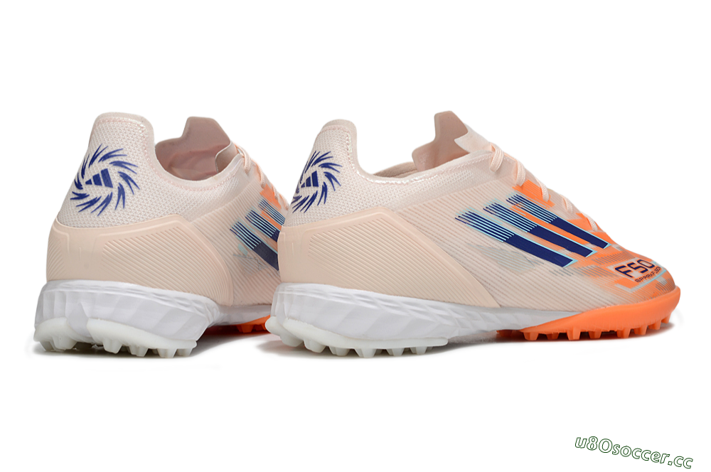 Unisex Adidas F50 Pro TF Artificial Turf Low-Tops Football Shoes - Pink/Orange/Blue 6