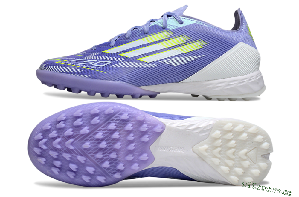 Unisex Adidas F50 Pro TF Artificial Turf Low-Tops Football Shoes - Blue/Yellow/White 1