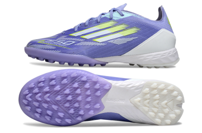 Unisex Adidas F50 Pro TF Artificial Turf Low-Tops Football Shoes - Blue/Yellow/White