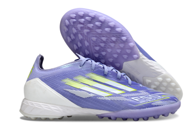 Unisex Adidas F50 Pro TF Artificial Turf Low-Tops Football Shoes - Blue/Yellow/White
