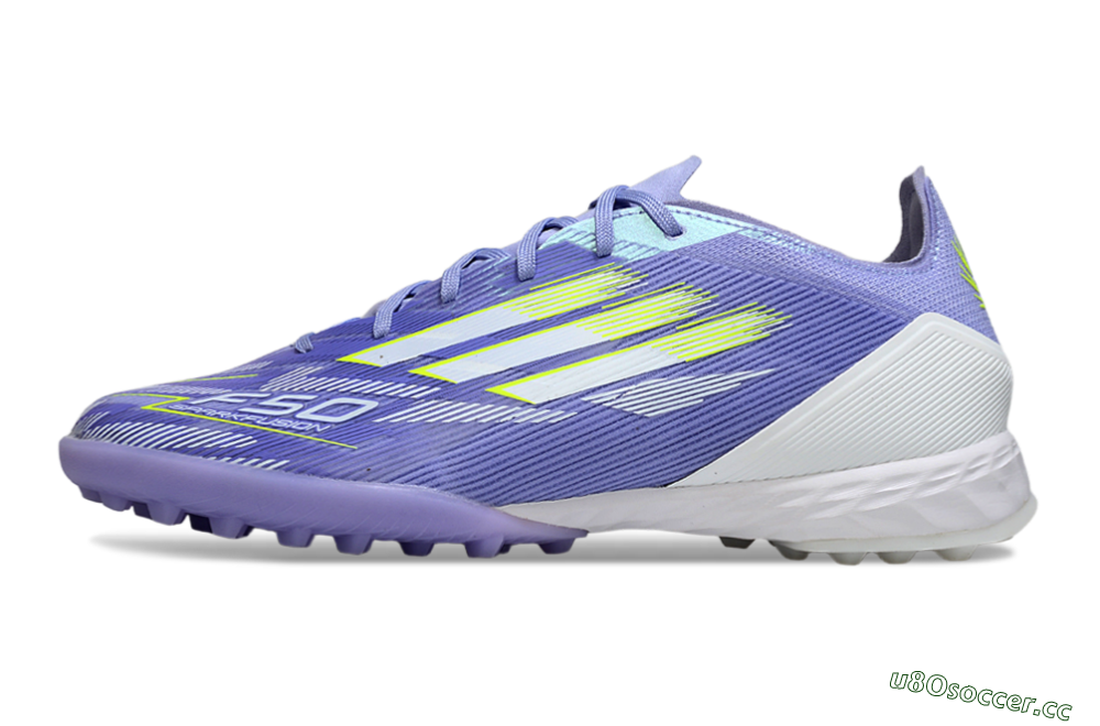 Unisex Adidas F50 Pro TF Artificial Turf Low-Tops Football Shoes - Blue/Yellow/White 0