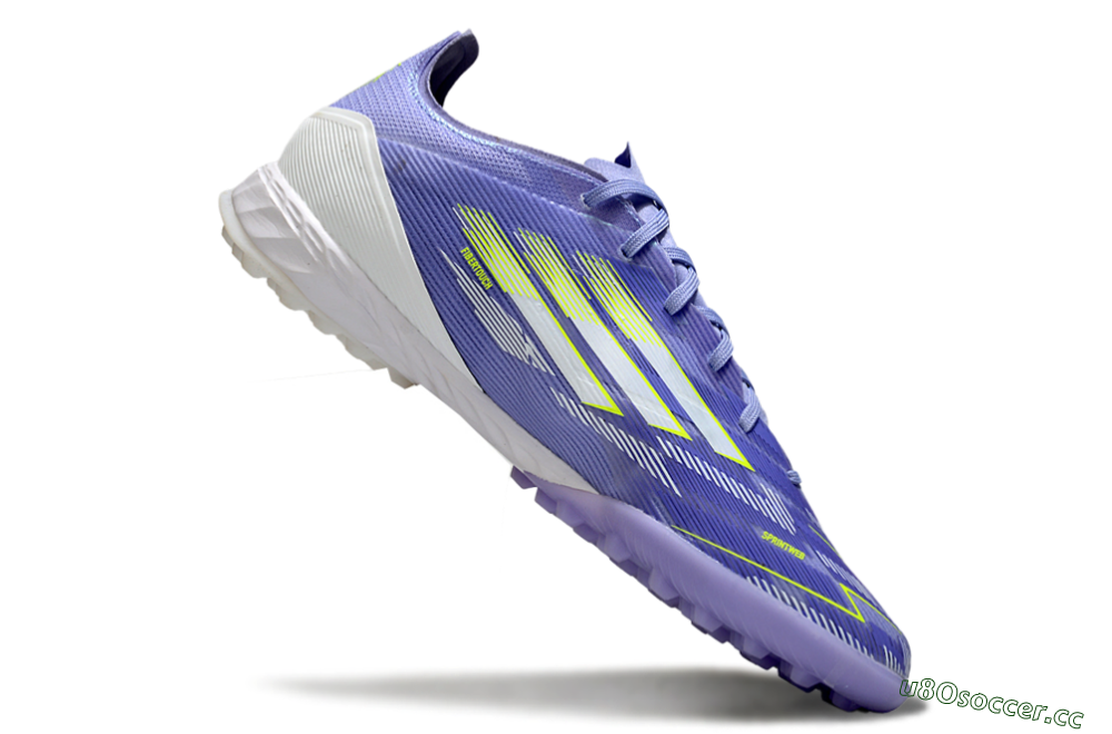 Unisex Adidas F50 Pro TF Artificial Turf Low-Tops Football Shoes - Blue/Yellow/White 4