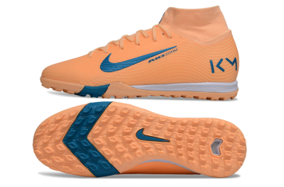 Men's Nike Air Zoom Mercurial Superfly 10 Elite TF Artificial Turf High-Tops Football Shoes - Pink/Blue/Yellow