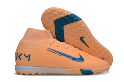 Men's Nike Air Zoom Mercurial Superfly 10 Elite TF Artificial Turf High-Tops Football Shoes - Pink/Blue/Yellow