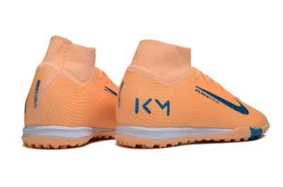 Men's Nike Air Zoom Mercurial Superfly 10 Elite TF Artificial Turf High-Tops Football Shoes - Pink/Blue/Yellow