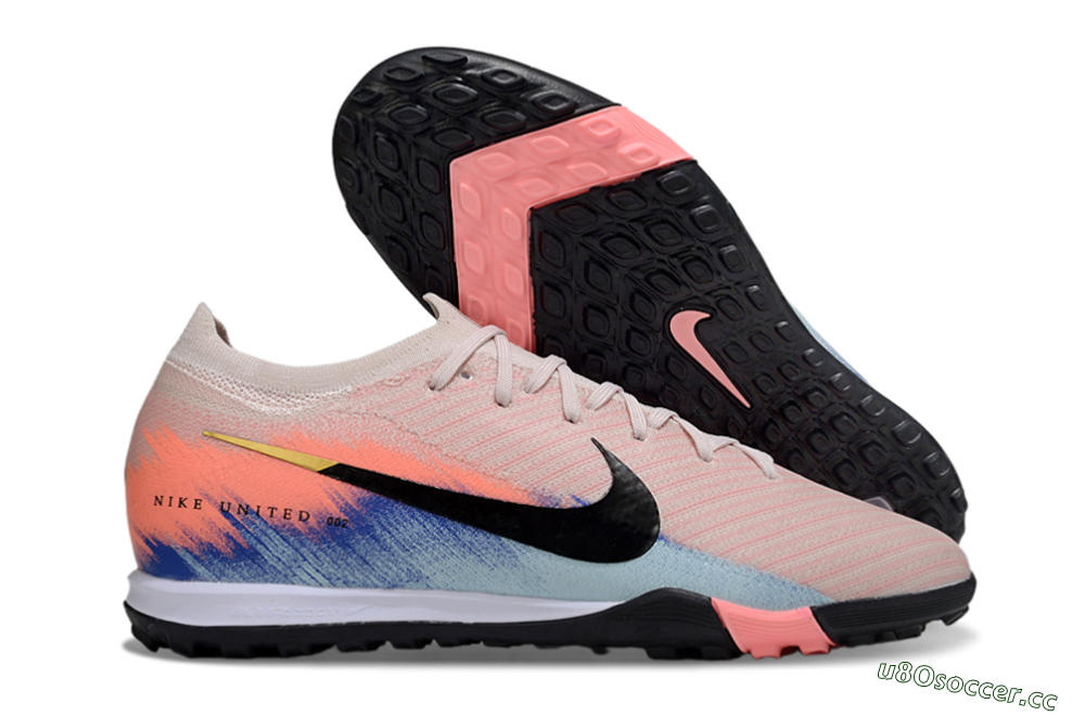 Unisex Nike Air Zoom Mercurial Vapor 16 Elite TF Artificial Turf Low-Tops Football Shoes - Pink/Black/Red 2