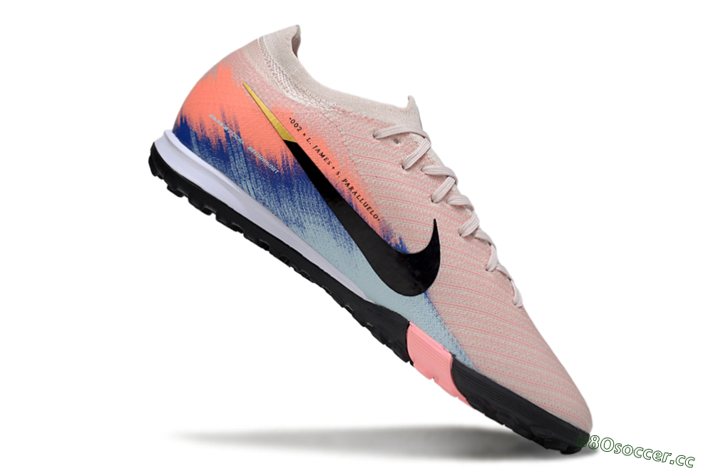 Unisex Nike Air Zoom Mercurial Vapor 16 Elite TF Artificial Turf Low-Tops Football Shoes - Pink/Black/Red 4
