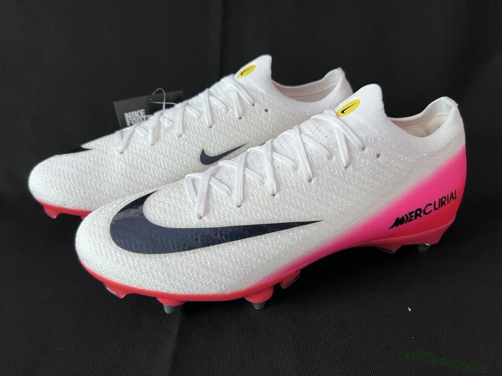 Men's Nike Air Zoom Mercurial Vapor 16 Elite SG Soft Ground Low-Tops Football Boots - White/Black/Red