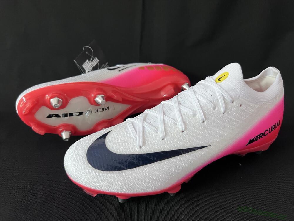 Men's Nike Air Zoom Mercurial Vapor 16 Elite SG Soft Ground Low-Tops Football Boots - White/Black/Red