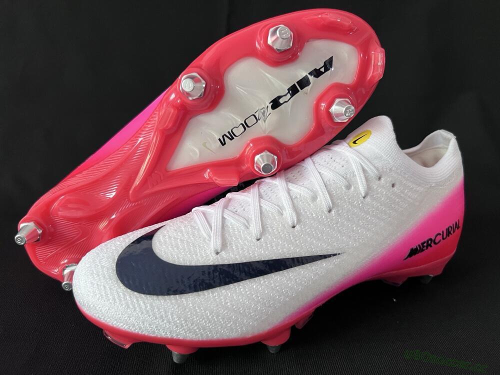 Men's Nike Air Zoom Mercurial Vapor 16 Elite SG Soft Ground Low-Tops Football Boots - White/Black/Red