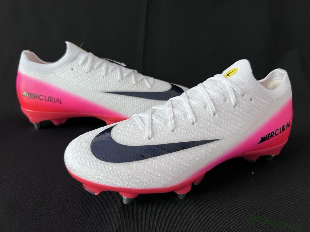 Men's Nike Air Zoom Mercurial Vapor 16 Elite SG Soft Ground Low-Tops Football Boots - White/Black/Red