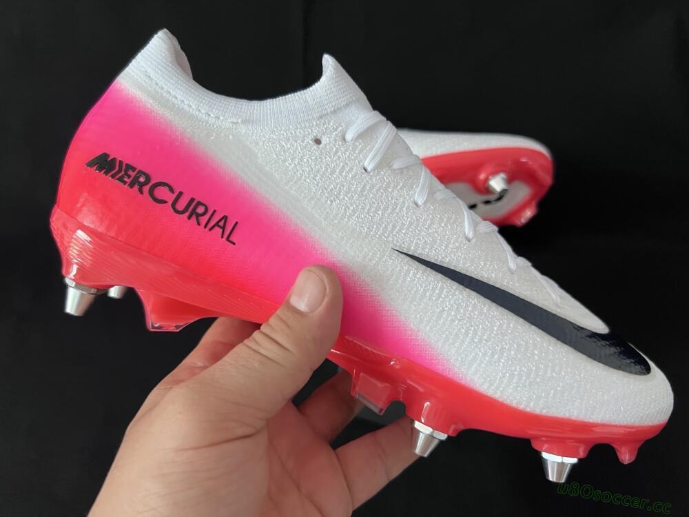 Men's Nike Air Zoom Mercurial Vapor 16 Elite SG Soft Ground Low-Tops Football Boots - White/Black/Red