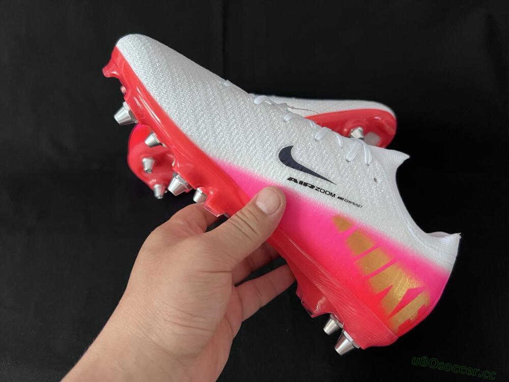 Men's Nike Air Zoom Mercurial Vapor 16 Elite SG Soft Ground Low-Tops Football Boots - White/Black/Red