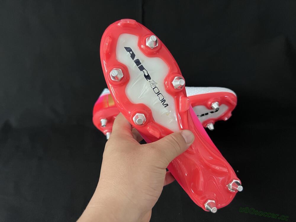 Men's Nike Air Zoom Mercurial Vapor 16 Elite SG Soft Ground Low-Tops Football Boots - White/Black/Red