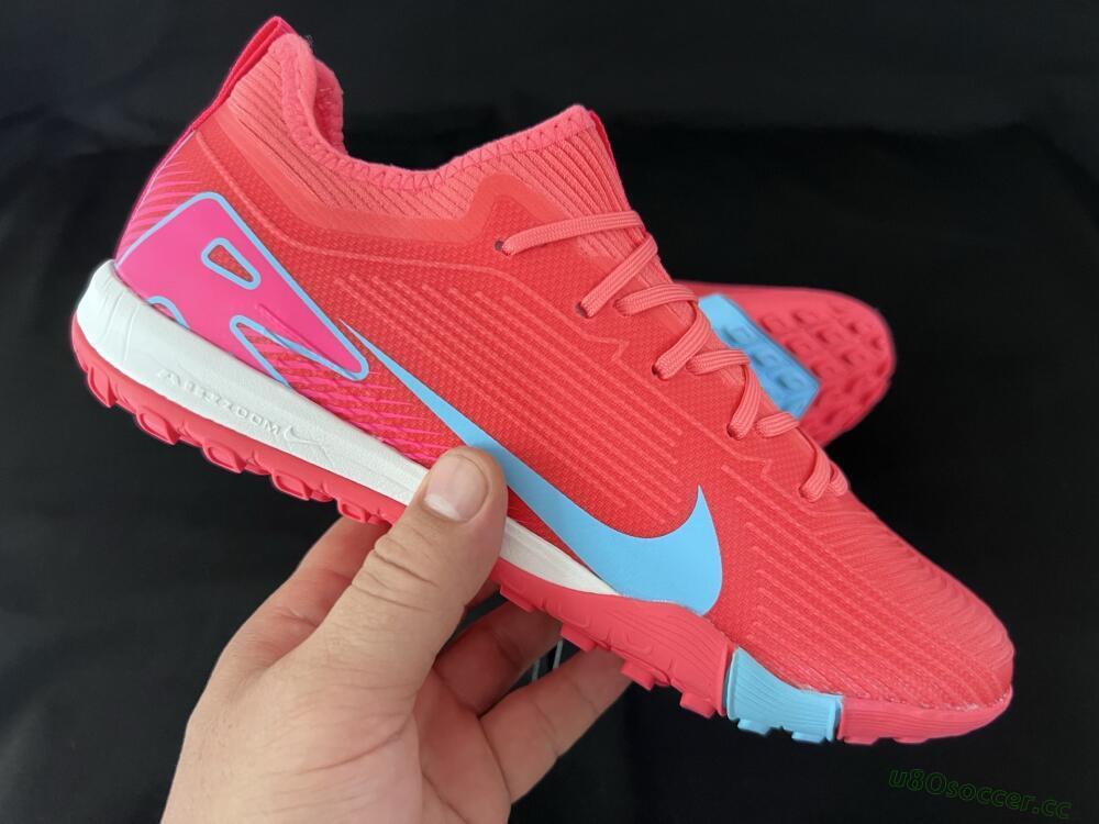 Unisex Nike Air Zoom Mercurial Vapor 16 Pro TF Artificial Turf Low-Tops Football Shoes - Red/Jade/Pink