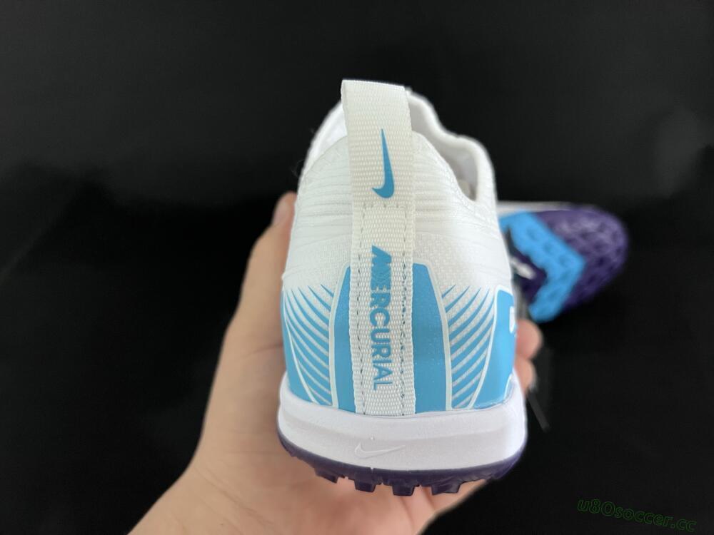 Unisex Nike Air Zoom Mercurial Vapor 16 Pro TF Artificial Turf Low-Tops Football Shoes - White/Purple/Jade
