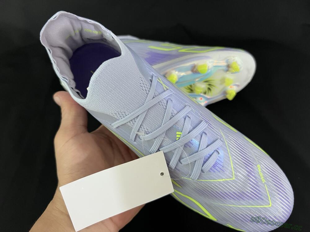 Unisex Adidas F50+ Elite Lightstrike Pro FG Firm Ground Low-Tops Football Boots - Purple/Yellow/White