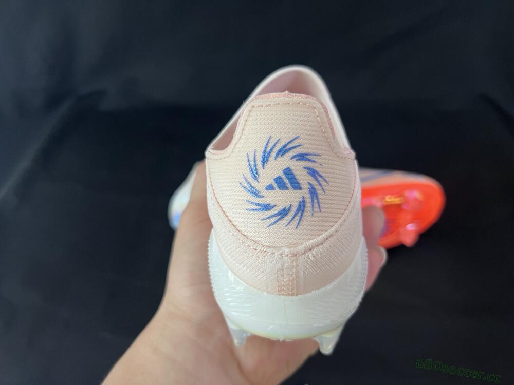 Men's Adidas F50+ Elite Lightstrike Pro Laceless FG Firm Ground Low-Tops Football Boots - Pink/Orange/White