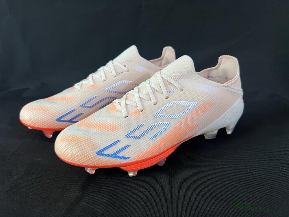Unisex Adidas F50+ Lightstrike Pro Laceless FG Firm Ground Low-Tops Football Boots - Red/Blue/White