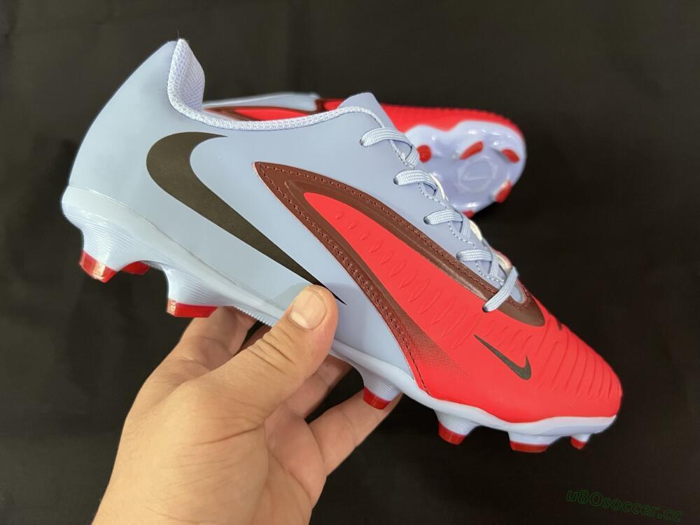 Men's Nike Phantom 6 Elite FG Firm Ground Low-Tops Football Boots - Red/Blue/Black