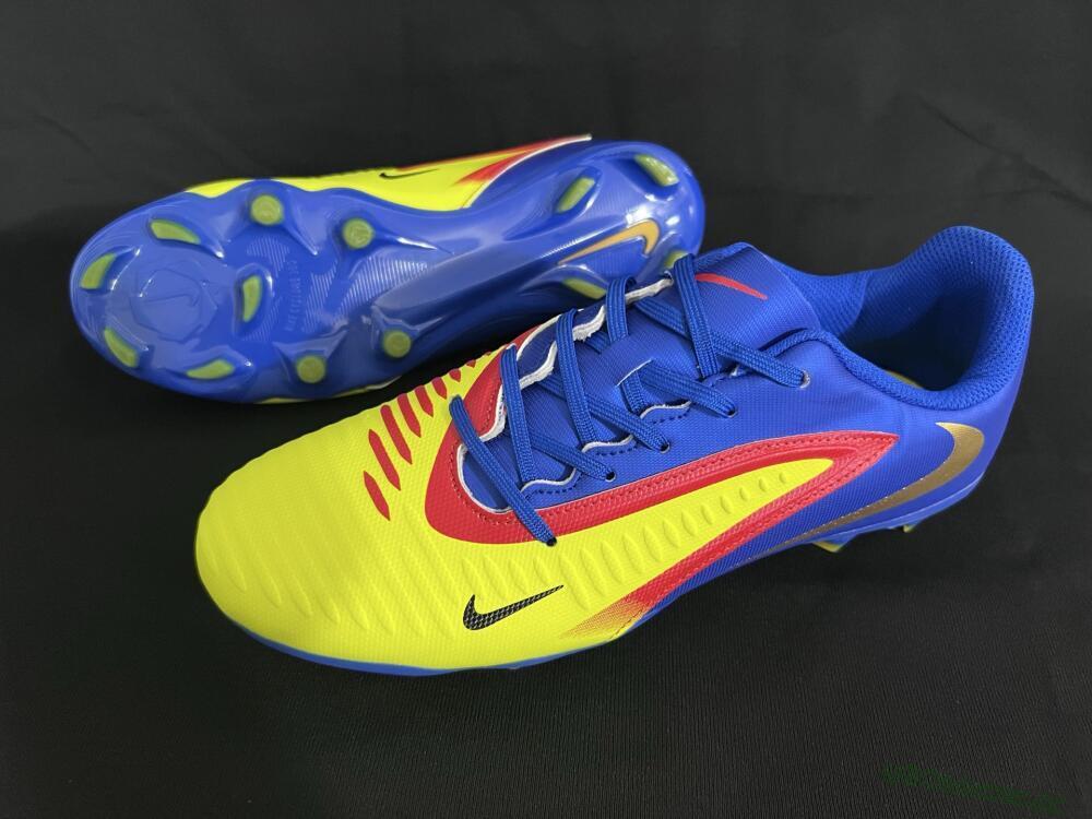 Men's Nike Phantom 6 Elite Low FG Firm Ground Low-Tops Football Boots - Yellow/Blue/Gold