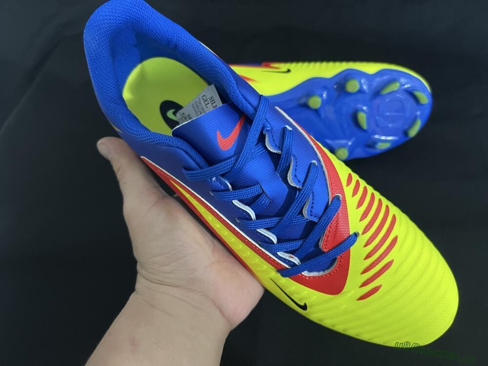 Men's Nike Phantom 6 Elite Low FG Firm Ground Low-Tops Football Boots - Yellow/Blue/Gold