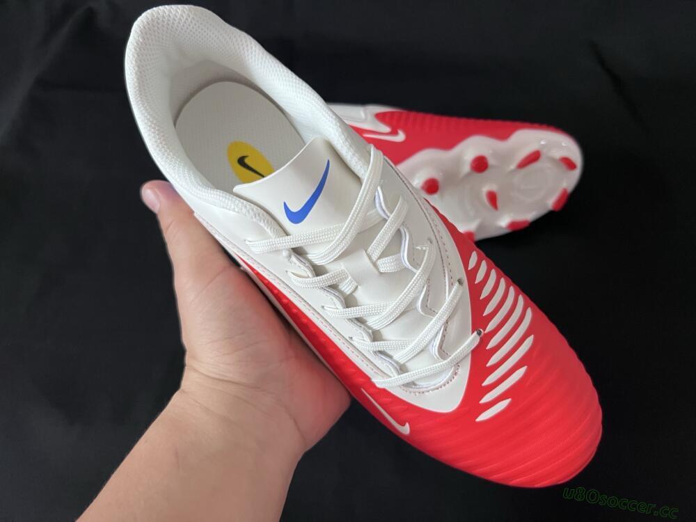 Men's Nike Phantom 6 Elite Low FG Firm Ground Low-Tops Football Boots - Red/White/Blue