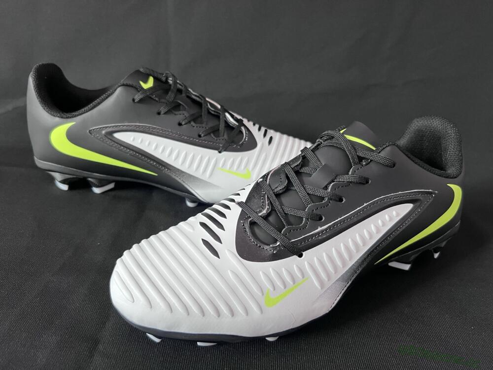 Men's Nike Phantom 6 Elite Low FG Firm Ground Low-Tops Football Boots - White/Black/Yellow