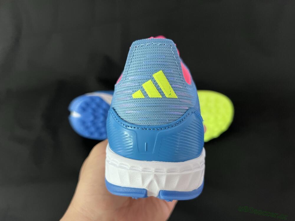 Men's Adidas F50 Elite TF Artificial Turf Low-Tops Football Shoes - Blue/Pink/Yellow