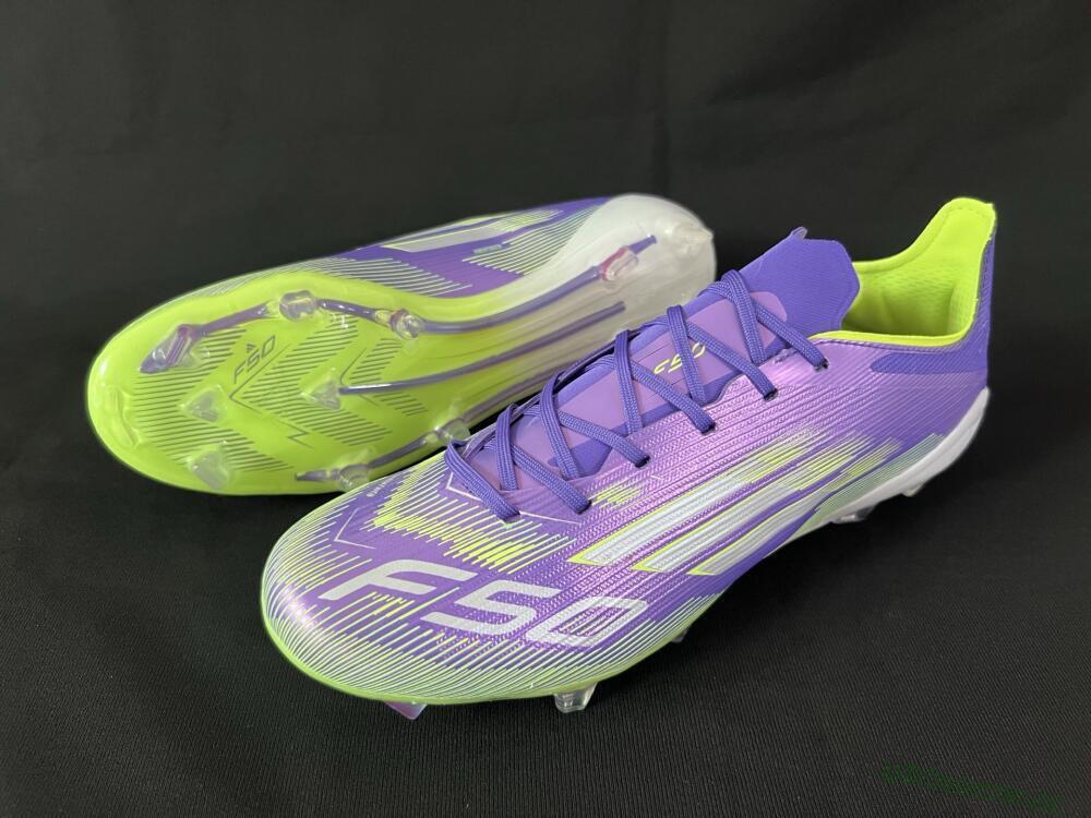 Unisex Adidas F50+ Elite FG Firm Ground Low-Tops Football Boots - Blue/Yellow/Silver