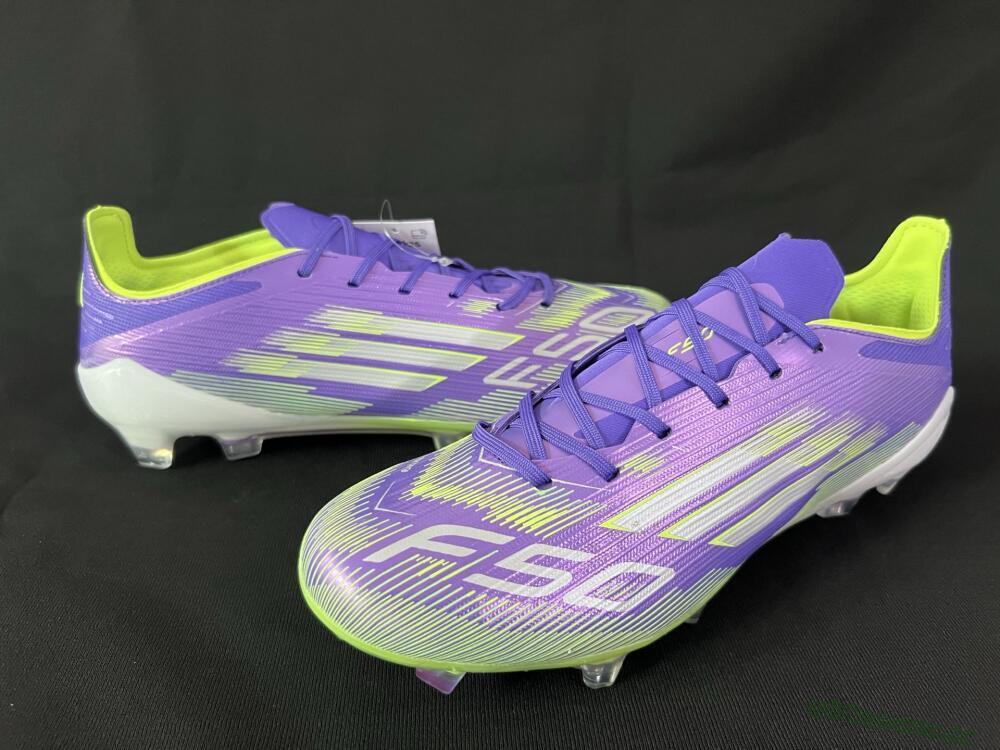 Unisex Adidas F50+ Elite FG Firm Ground Low-Tops Football Boots - Blue/Yellow/Silver