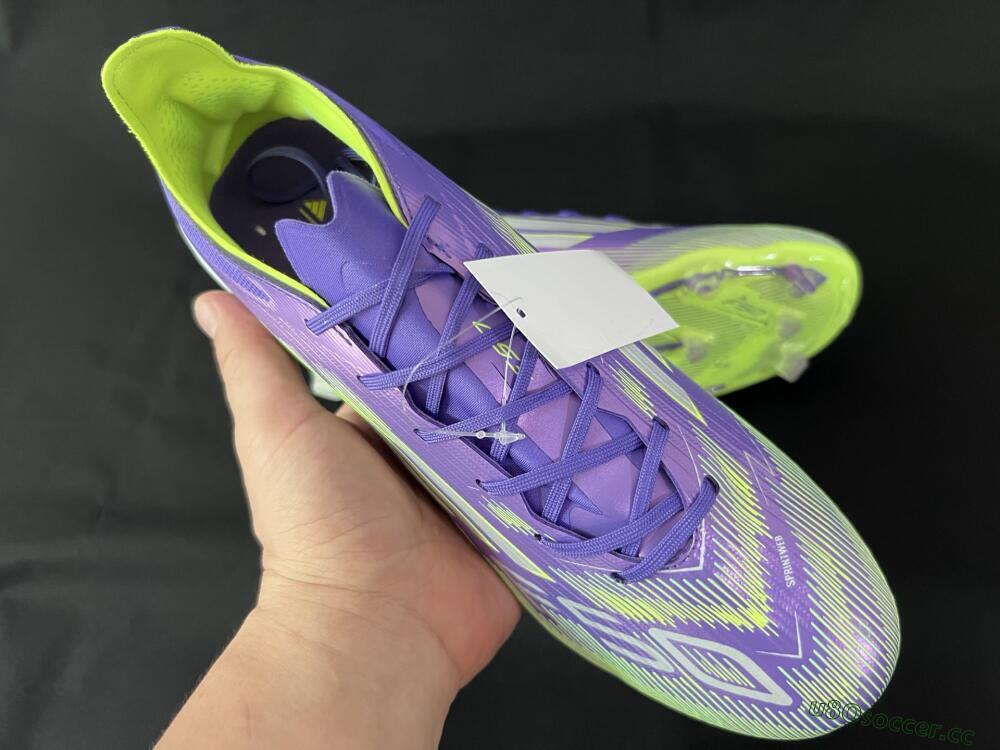 Unisex Adidas F50+ Elite FG Firm Ground Low-Tops Football Boots - Blue/Yellow/Silver