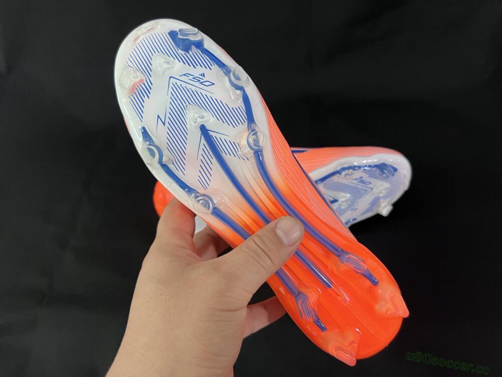 Unisex Adidas F50 Elite FG Firm Ground Low-Tops Football Boots - Red/Blue/White