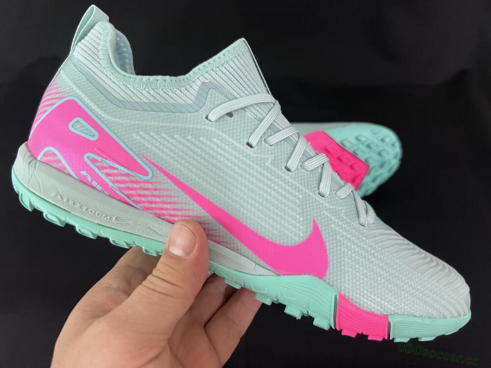 Men's Nike Air Zoom Mercurial Vapor 16 Elite TF Artificial Turf Low-Tops Football Shoes - Jade/Pink
