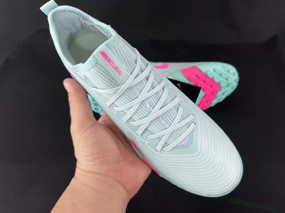 Men's Nike Air Zoom Mercurial Vapor 16 Elite TF Artificial Turf Low-Tops Football Shoes - Jade/Pink